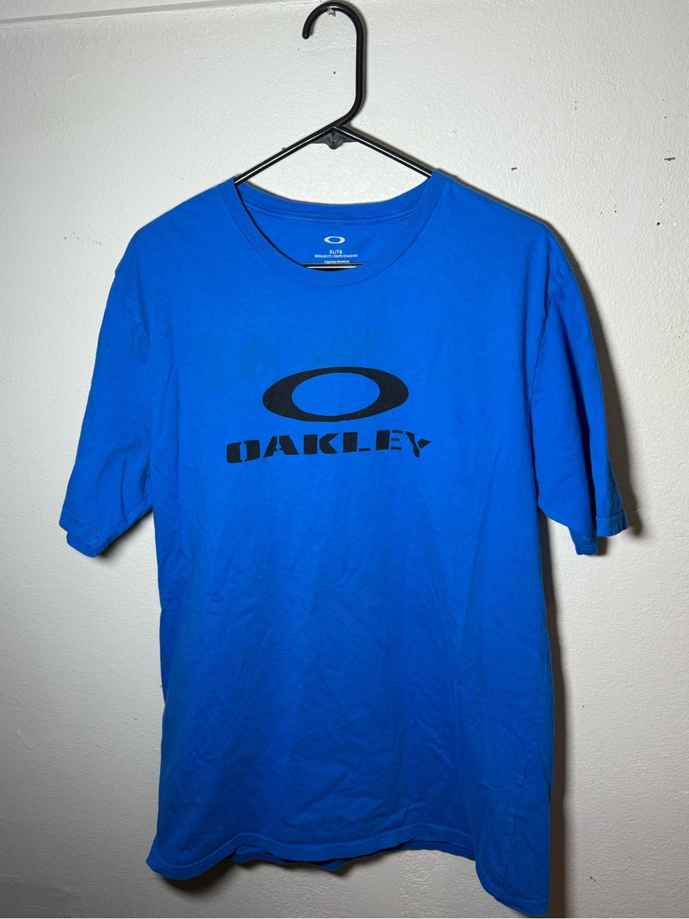 Oakley Men’s Royal Blue Short Sleeve Tee with Black Logo